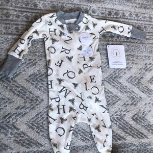 NWT 100% organic cotton burts bees footie pajama
